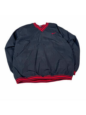 Nike Windbreaker Black Red Trim XL